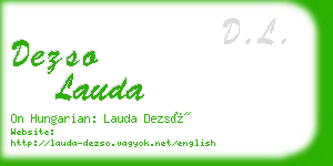 dezso lauda business card